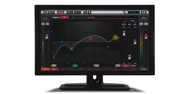 bildschirmanzeige vom soundcraft ui 16 mischpult